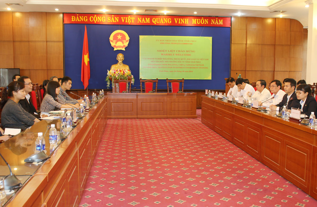 Business delegations from Malaysia, Taiwan, and China come to Vinh Phuc province to learn investment environment