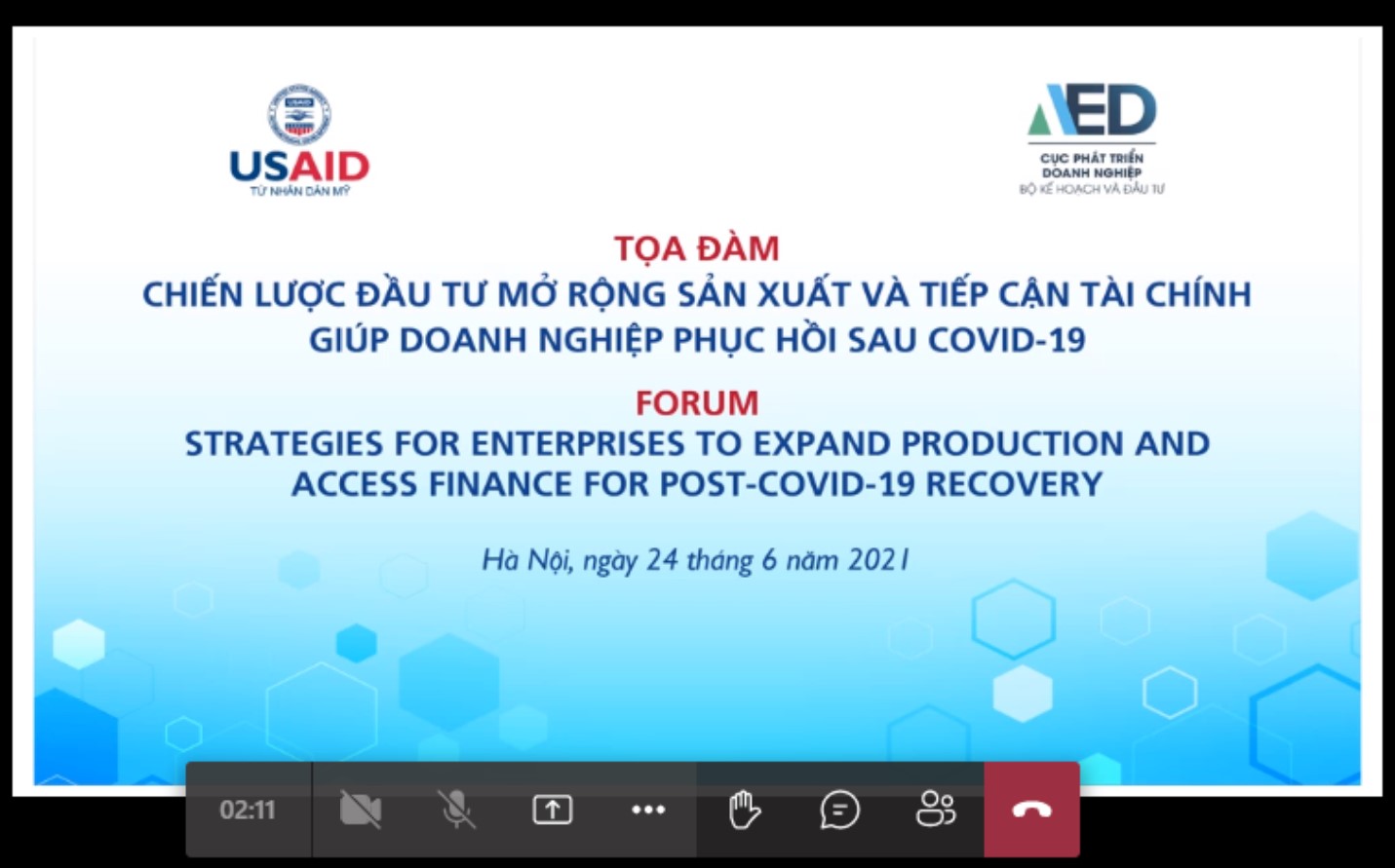 Tọa đàm trực tuyến Chiến lược đầu tư mở rộng sản xuất và tiếp cận tài chính giúp doanh nghiệp phục hồi sau Covid 19