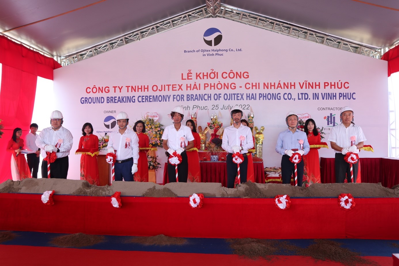 Lễ khởi công Công ty TNHH OJTEX Hải Phòng – Chi Nhánh Vĩnh Phúc