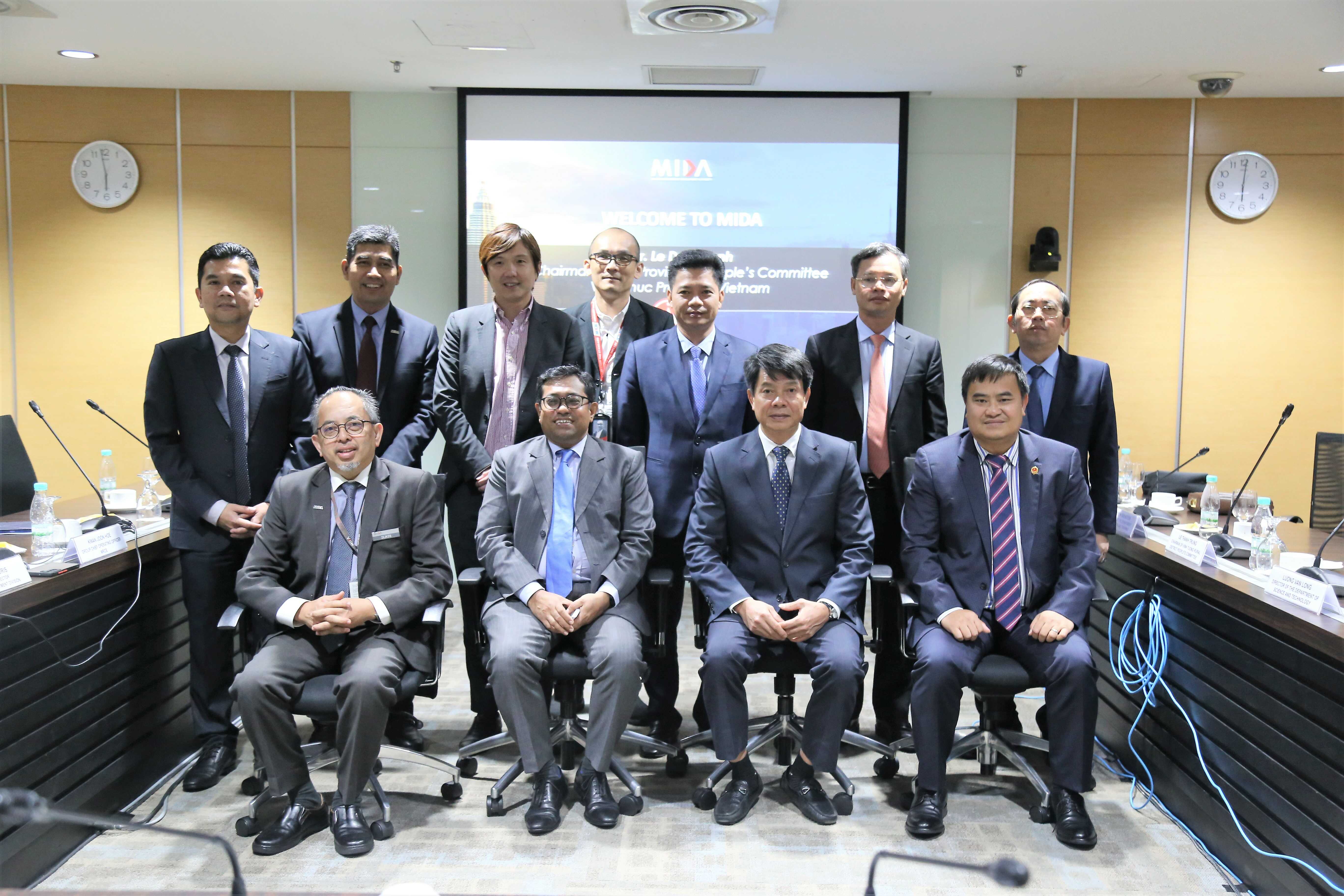 Đoàn công tác xúc tiến đầu tư, thương mại và du lịch tỉnh Vĩnh Phúc thăm và làm việc với cơ quan Phát triển đầu tư Malaysia – MIDA