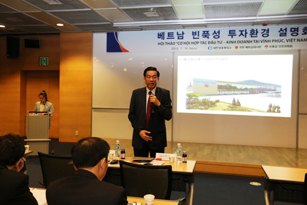 Đoàn công tác Vĩnh Phúc thăm Đại sứ quán Việt Nam và tổ chức Hội thảo xúc tiến đầu tư tại Hàn Quốc